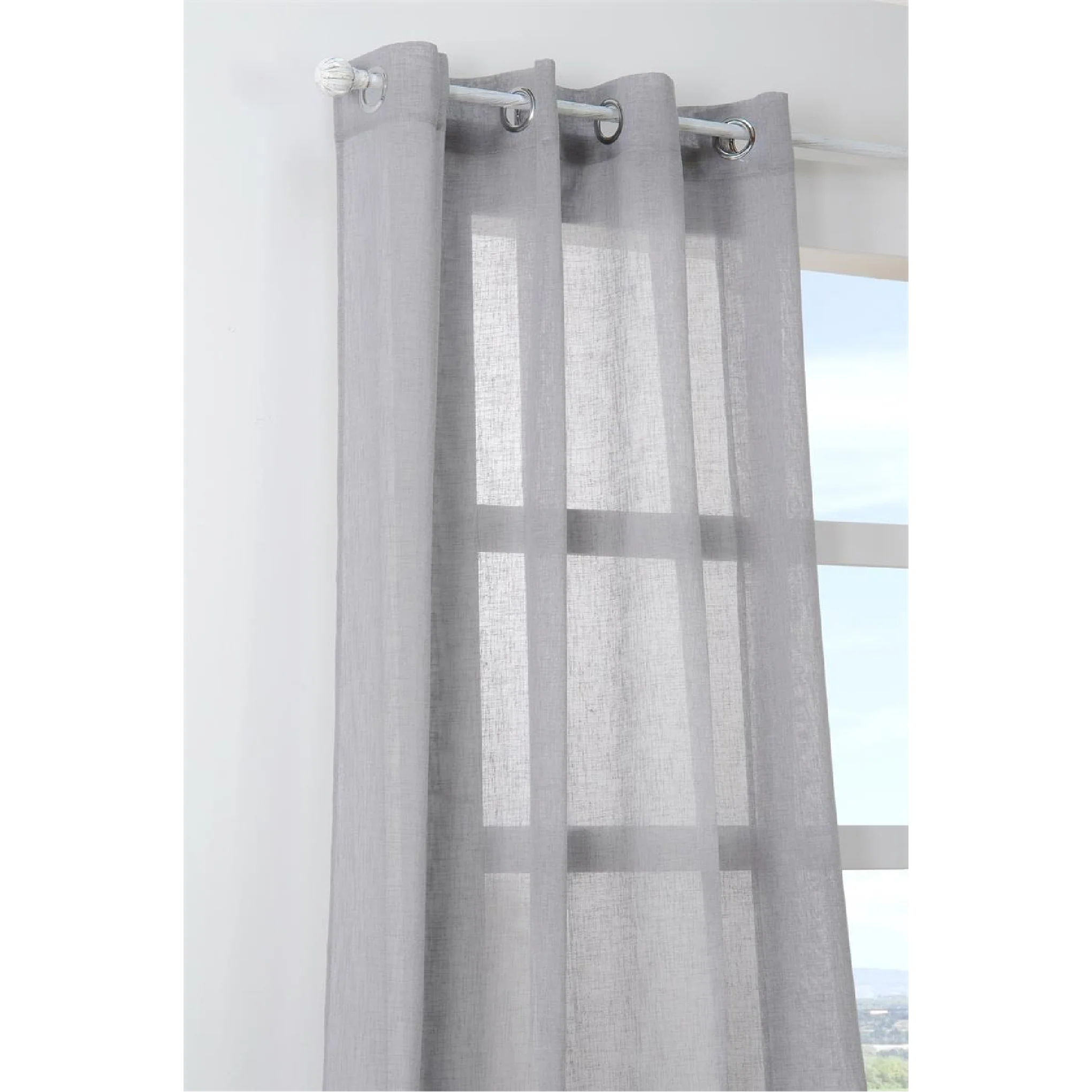 Sheer Curtain Paloma Grey 140 x 260cm
