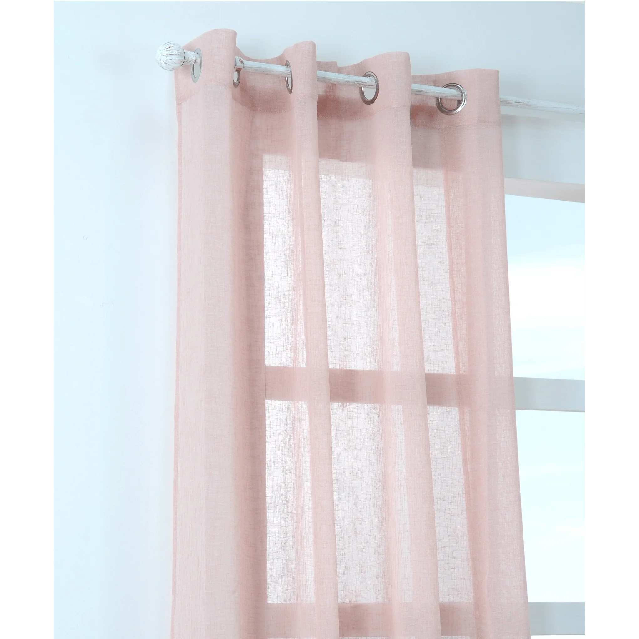 Sheer Curtain Paloma Pink 140 x 260cm