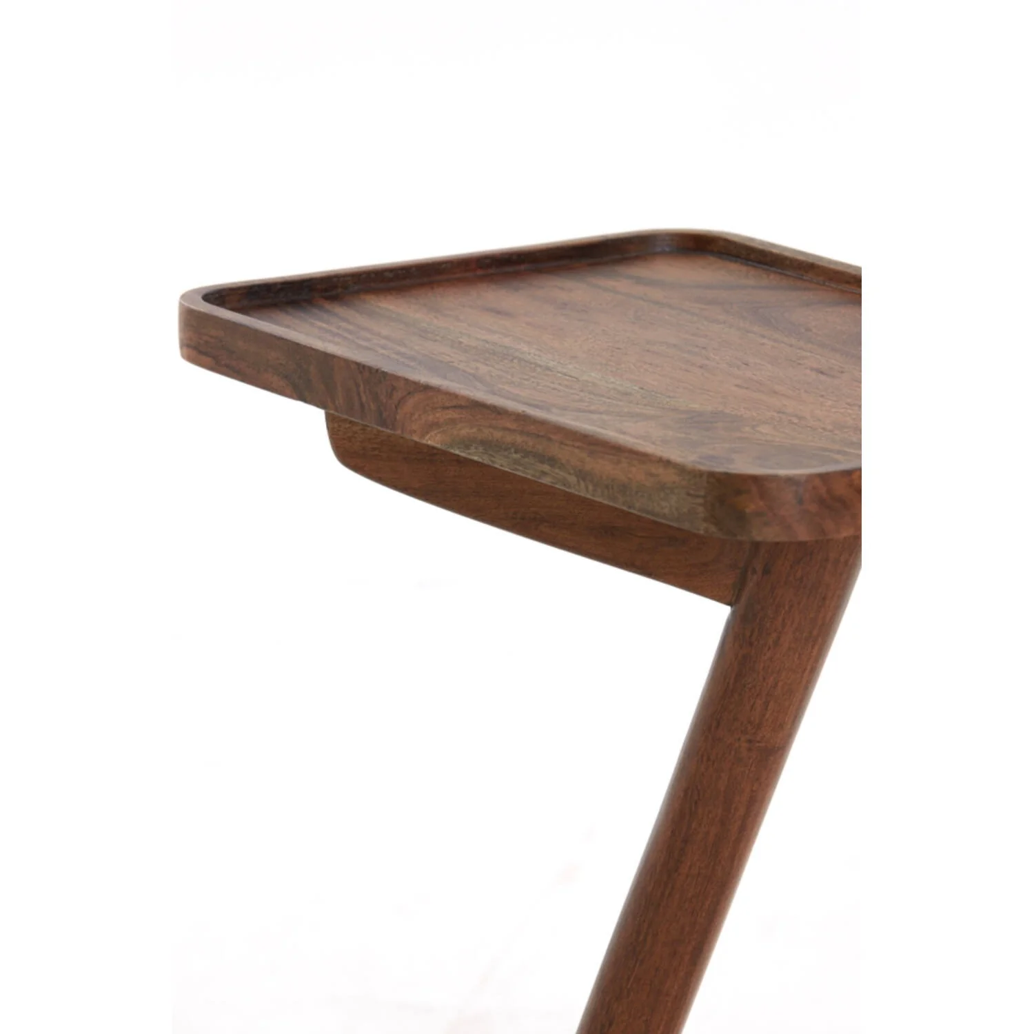 Side table 45 x 42 x 63cm QIANO Acacia Wood Brown - Image 2