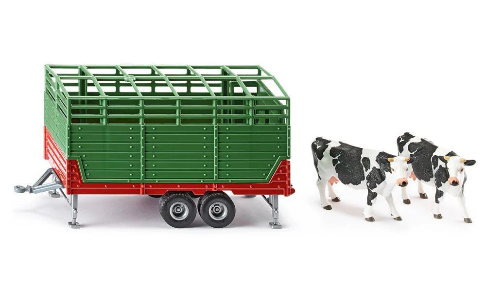 SIKU 1:32 CATTLE TRAILER W/ 2 COWS 2875