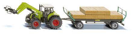 Siku 1:50 Claas With Loader & Bale Trailer - Image 2
