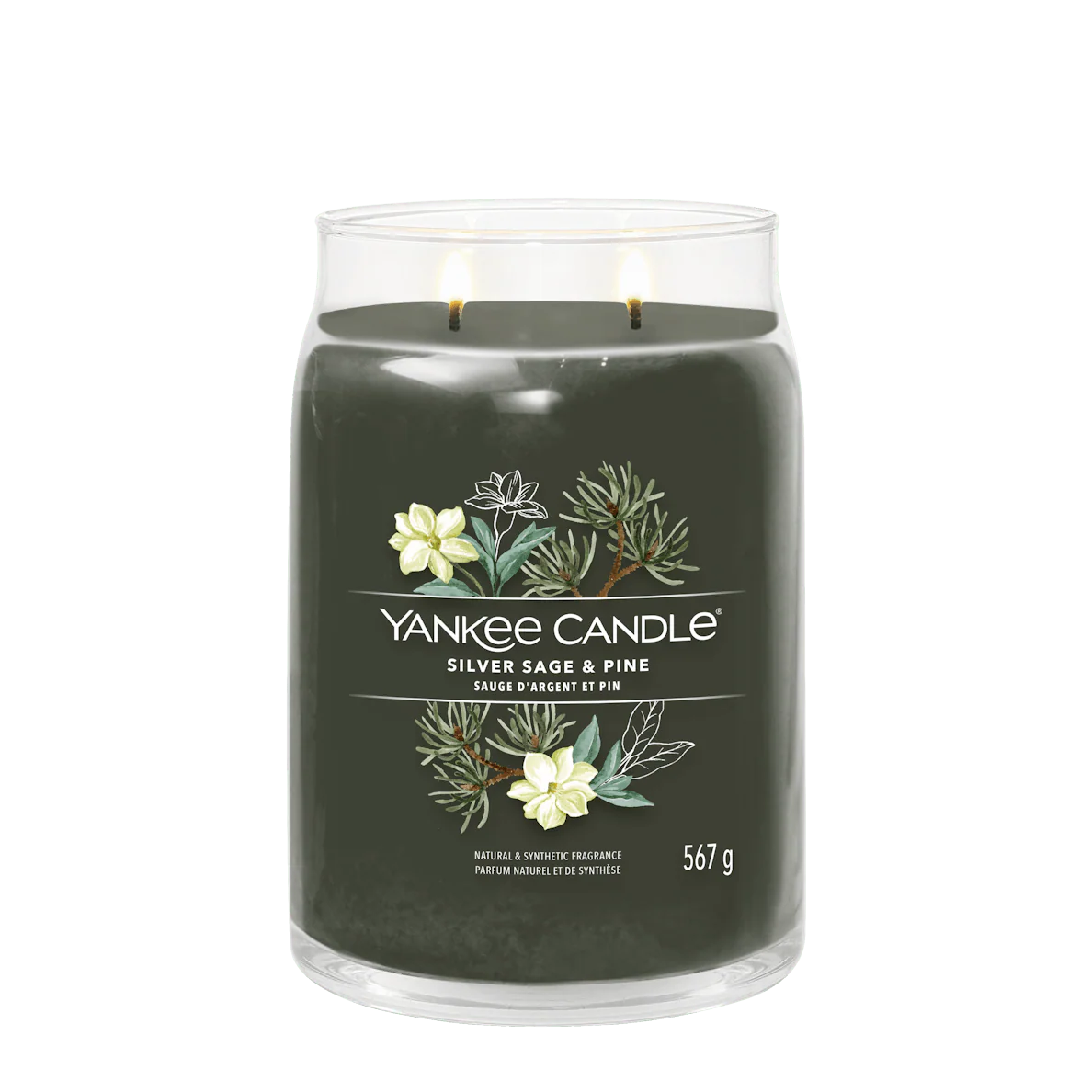 Silver Sage & Pine Signature Large Jar Yankee Candle 567g - Image 2