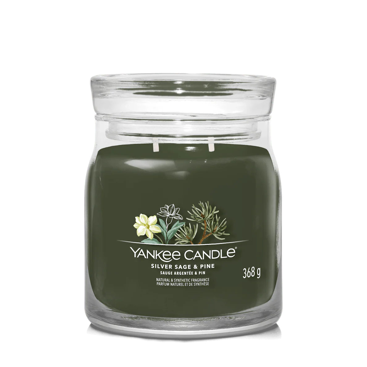 Silver Sage & Pine Signature Medium Jar Yankee Candle 368g