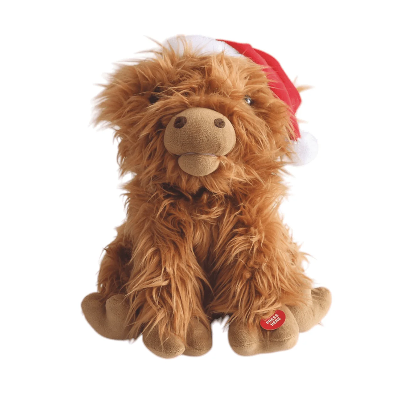 Singing and Dancing Highland Cow Christmas Decoration 30cm