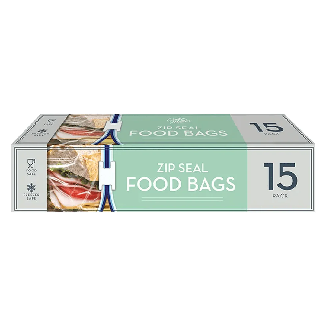 Slide Zip Food Bags 15pk