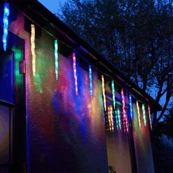 Smart Icicle Lights Cool/Multi - Set of 10, Low Voltage