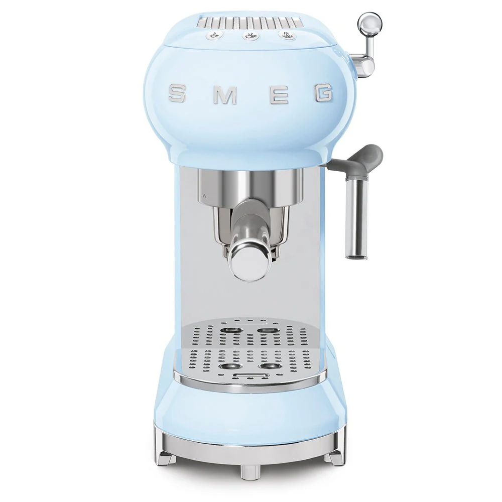 Smeg 50'S Espresso Pump Coffee Machine - Pastel Blue  ECF01PBUK - Image 2