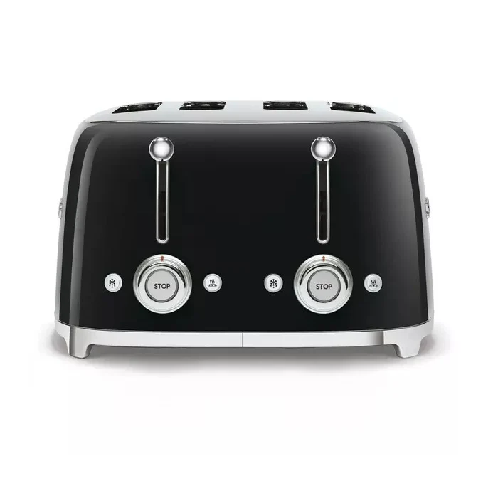 Smeg 50's Retro Style 4 Slice Black Toaster