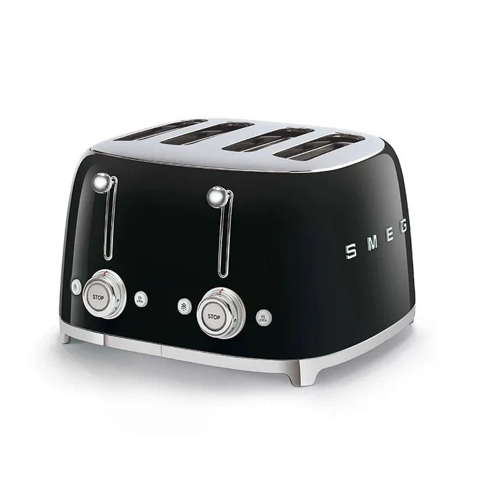 Smeg 50's Retro Style 4 Slice Black Toaster - Image 2