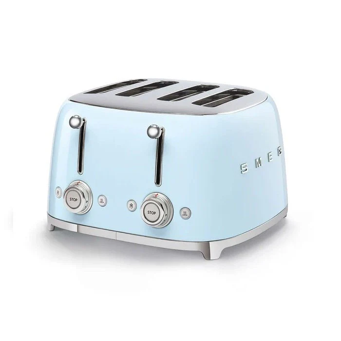 Smeg 50's Retro Style 4 Slice Pastel Blue Toaster