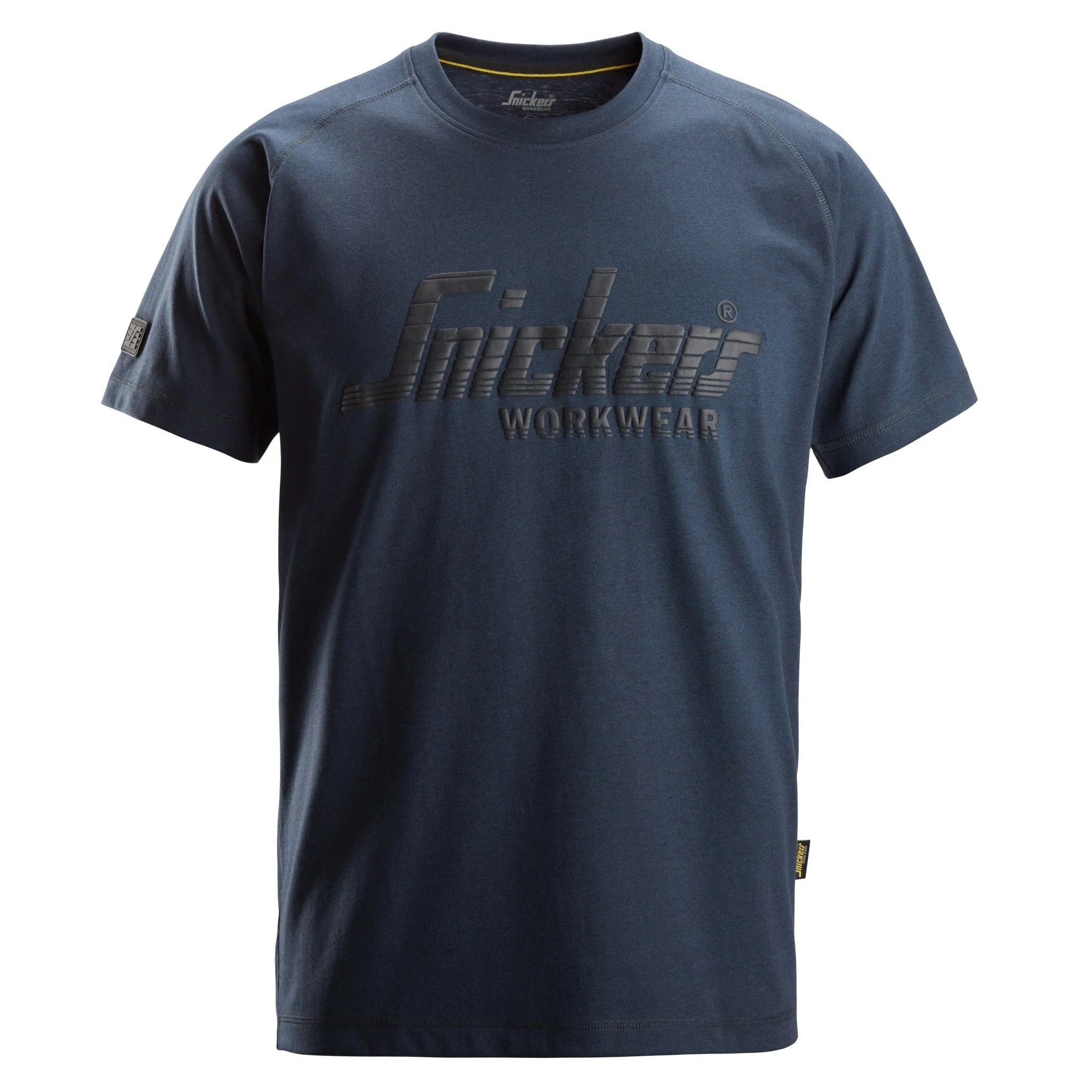 Snickers 2590 Logo T-Shirt- Dark Navy Melange Large