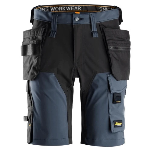 Snickers 6175 AllroundWork Stretch Shorts Holster Pockets Navy/Black - Size 048 - 33" Waist