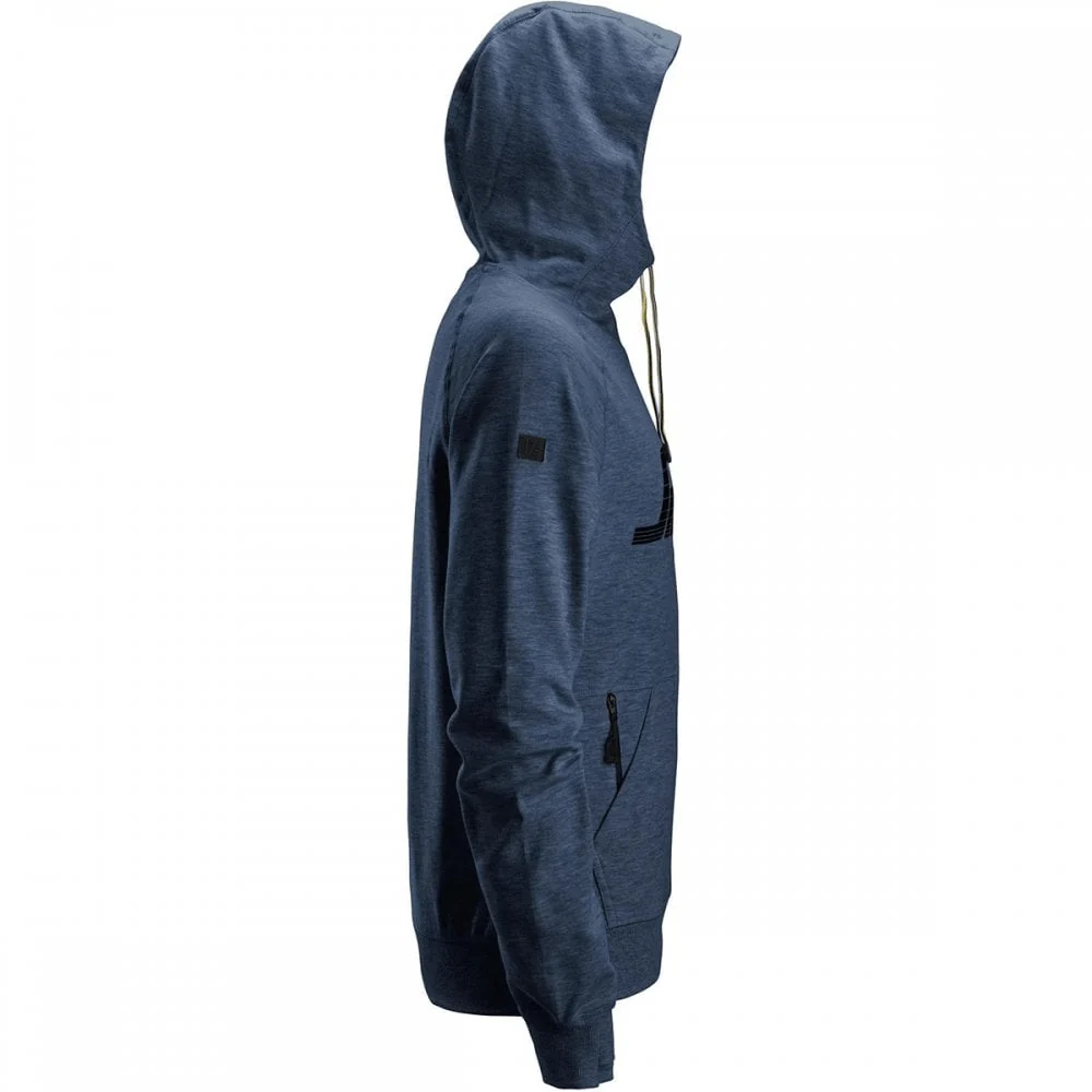 Snickers Logo Hoodie 2894 Dark Navy Melange - Size X-Large - Image 2