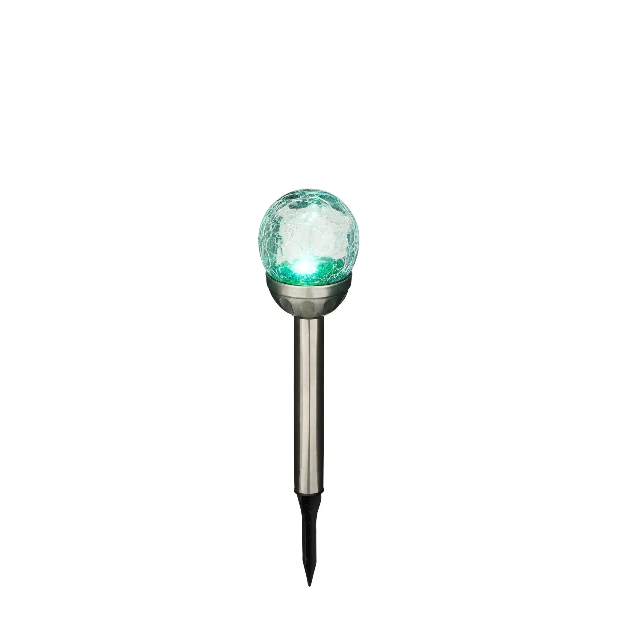 Solar Garden Stake Light Silver 2 LED 34 x 8cm