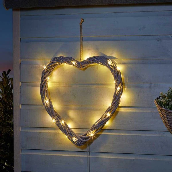 Solar In-Lit Firefly Heart