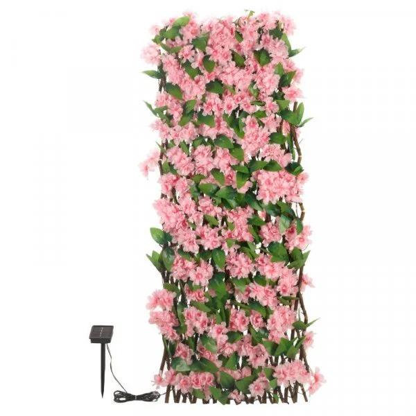 Solar In-Lit Pink Blossom 180 x 60cm Trellis - Image 2