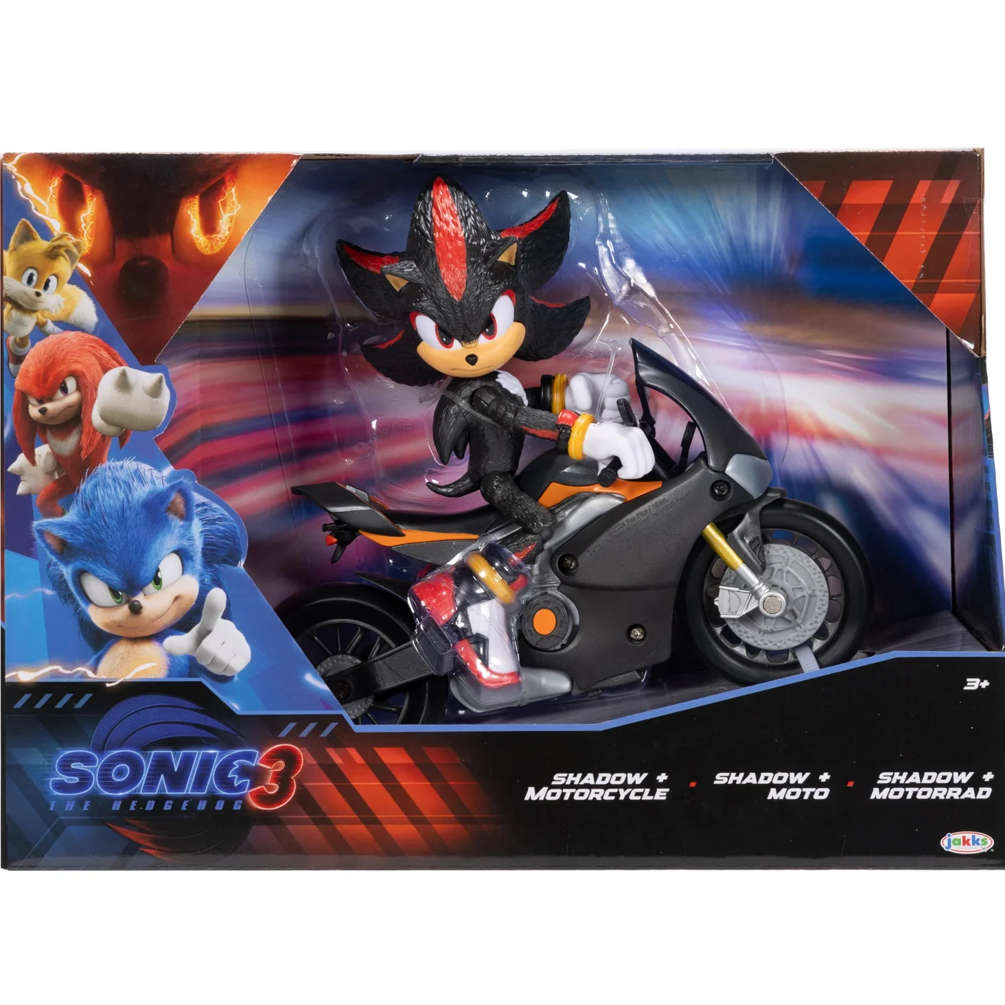 Sonic the Hedgehog 3 Movie Shadow 5" Figure & Motorcycle