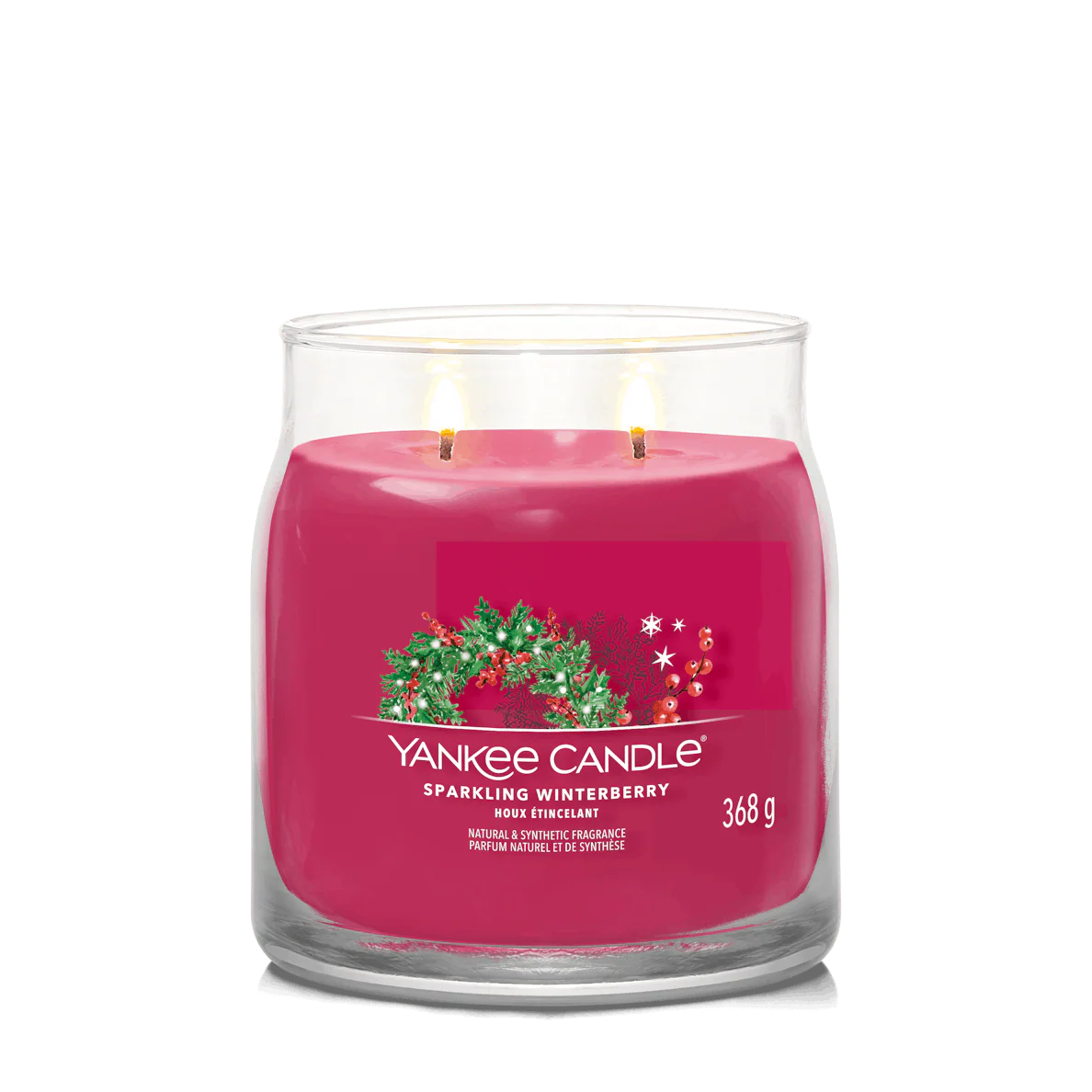 Sparkling Winterberry Signature Medium Jar Yankee Candle 368g - Image 2
