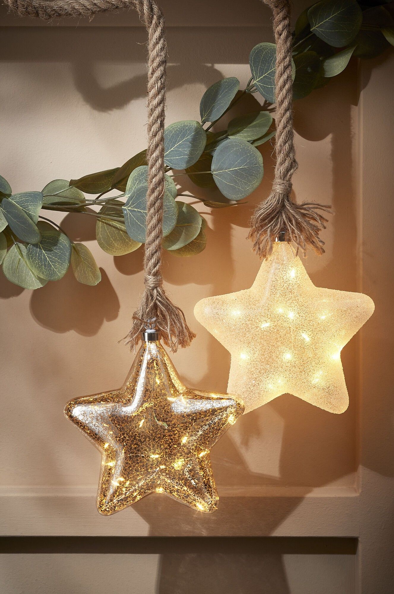 Star on Rope Christmas Lighting with 15 LED Lights - H100 x Ø20 cm - Image 4
