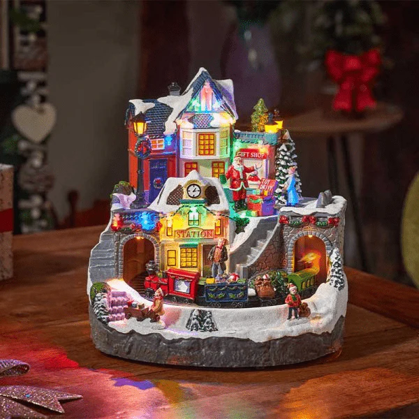 Station Wonderland SnowScene LED Christmas Decoration