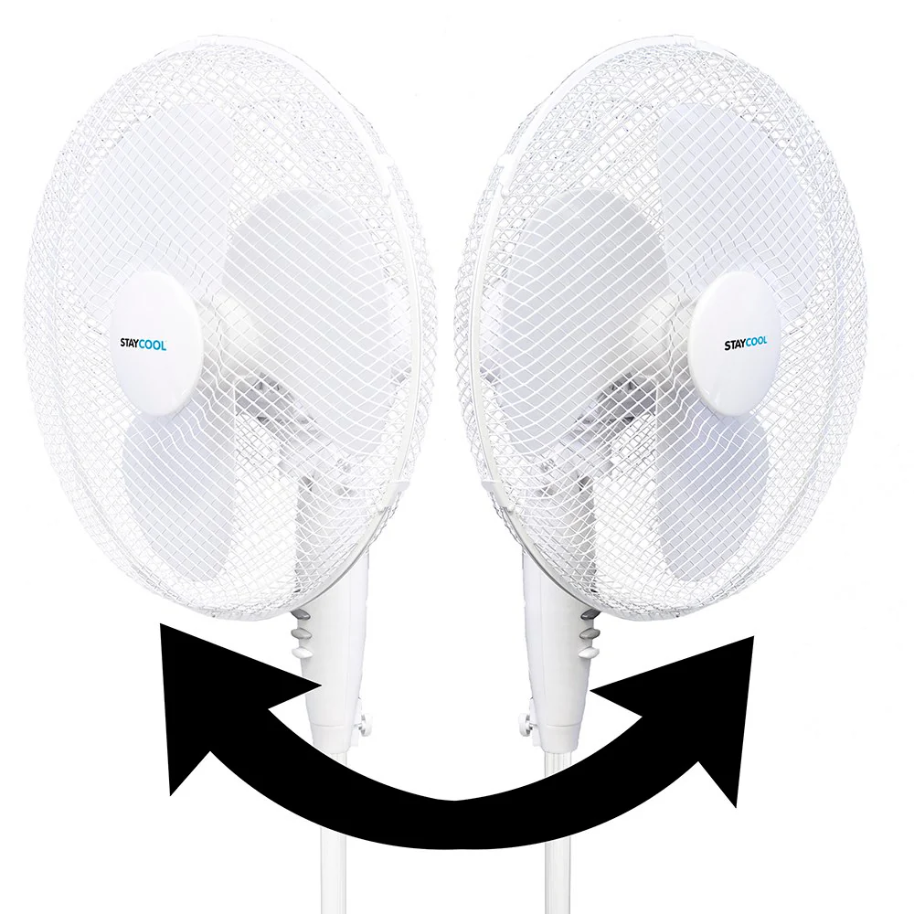 Stay Cool 16 inch White Pedestal Cooling Fan - Image 3