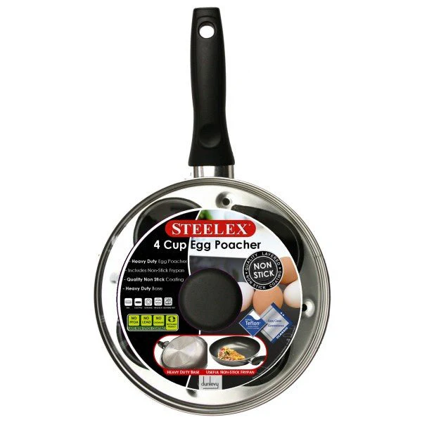 Steelex 4 Cup Heavy Egg Poacher - Image 3