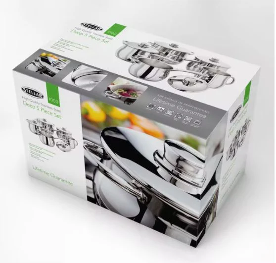 Stellar 1000 5pc Saucepan Set S1F4B - Image 3