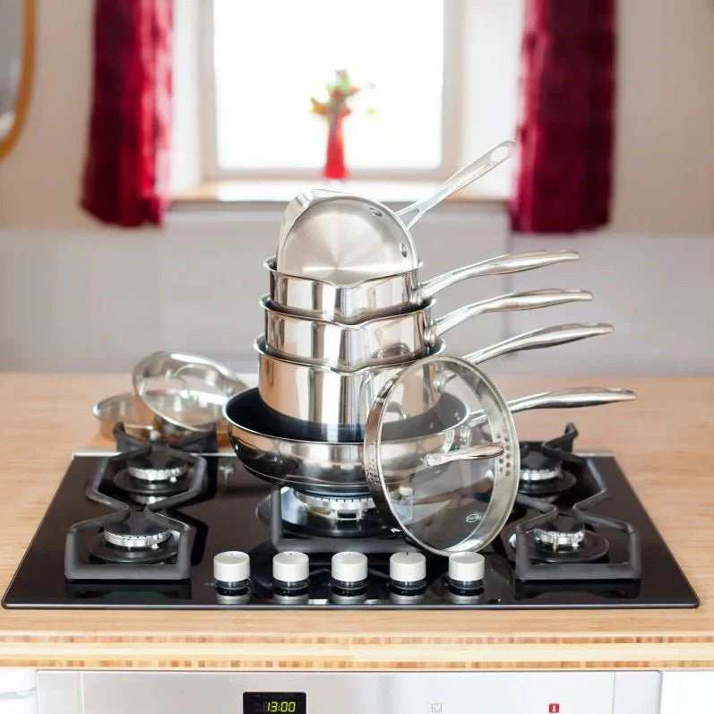 Stellar 7000 5 Piece Draining Saucepan Set S7C1D - Image 5