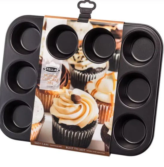 Stellar Bakeware 12 Cup Muffin Pan SB57 - Image 2