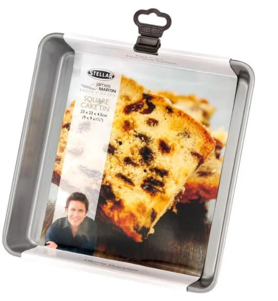 Stellar James Martin, Bakers Collection 23 x 23 x 4.5cm Square Cake Tin, Non-Stick - Image 2