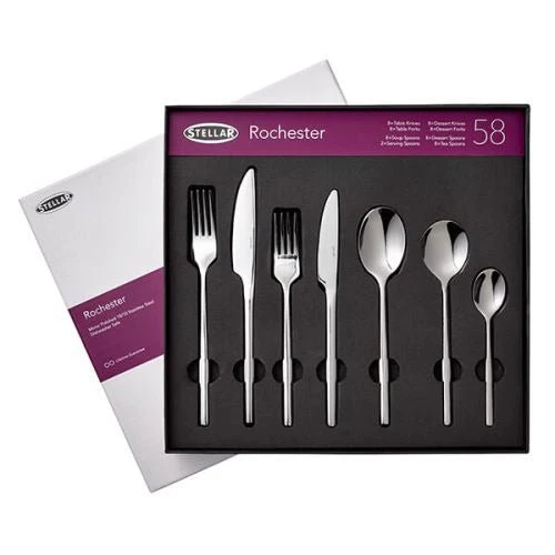 Stellar Rochester Polished 58 Piece Cutlery Set