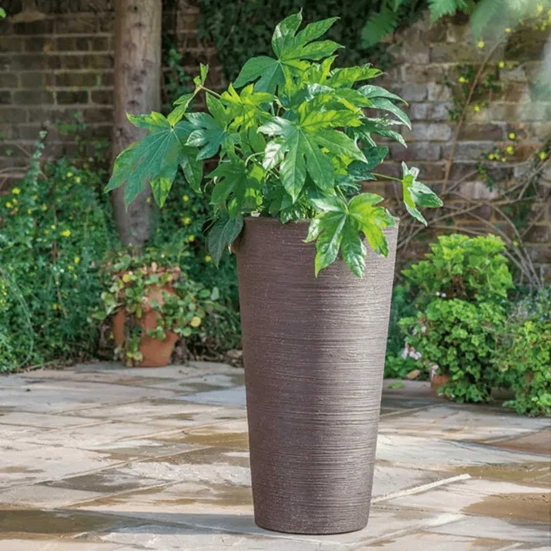 Stewart Varese Tall Vase Planter 75cm Tall - Dark Brown - Image 2