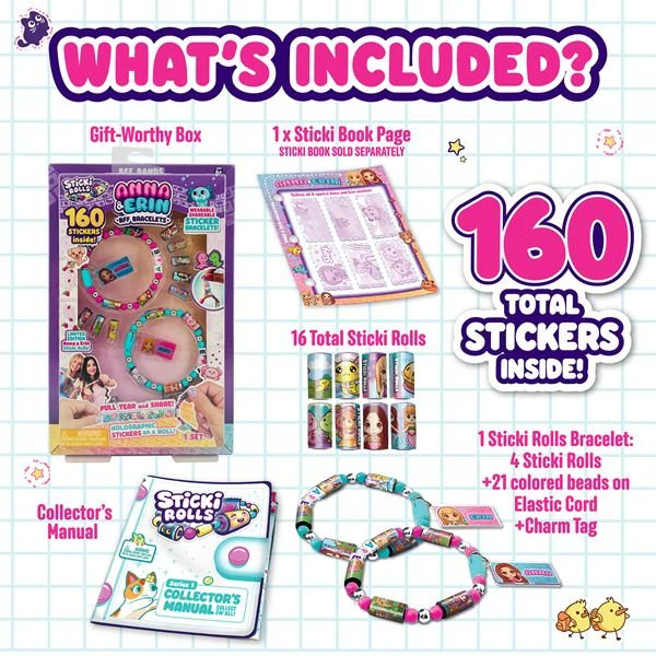Sticki Rolls Anna & Erin BFF Pack - Image 4