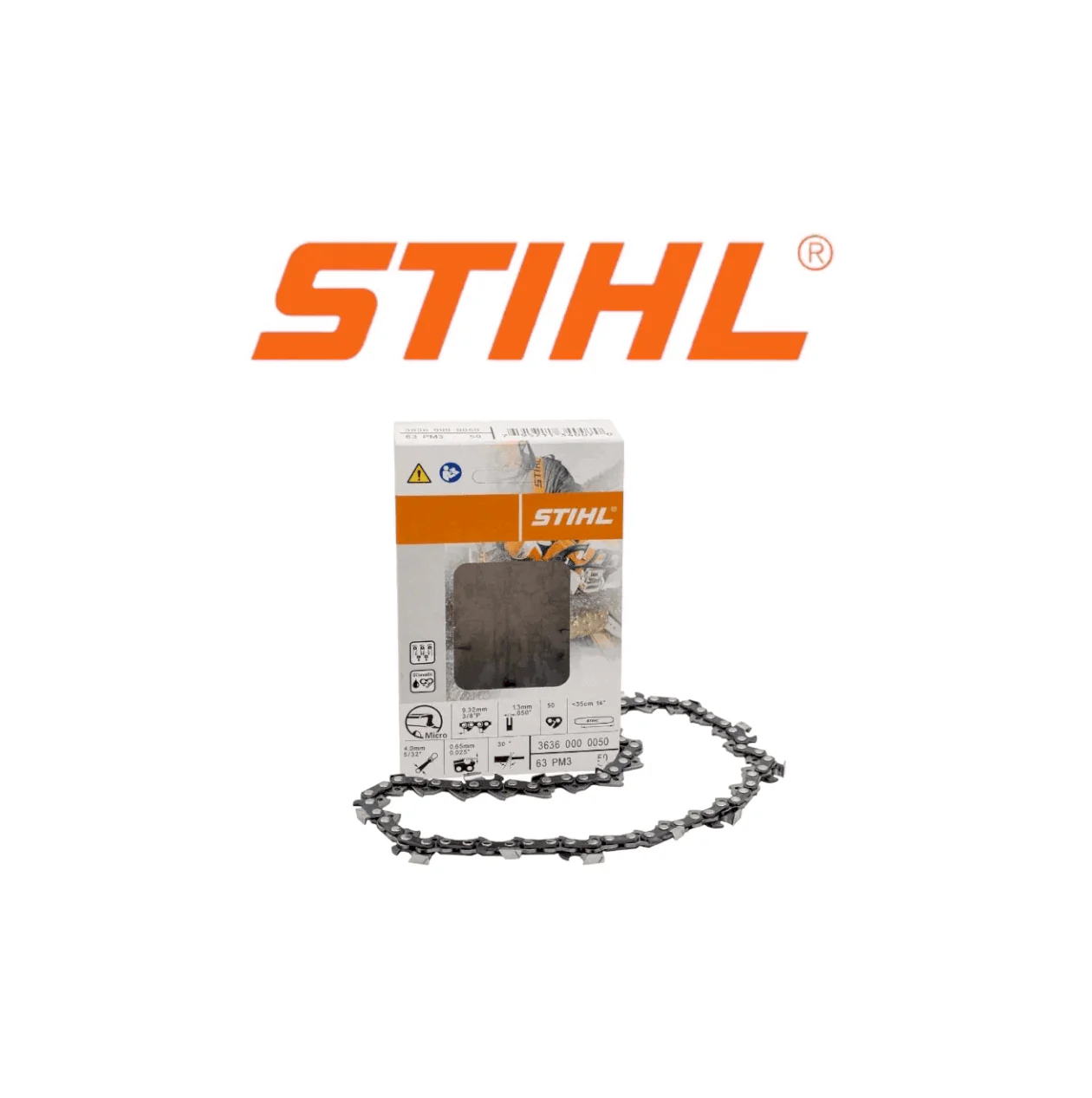 Stihl 3/8in 1.6 98 Link Chain for MS660, 36210000098