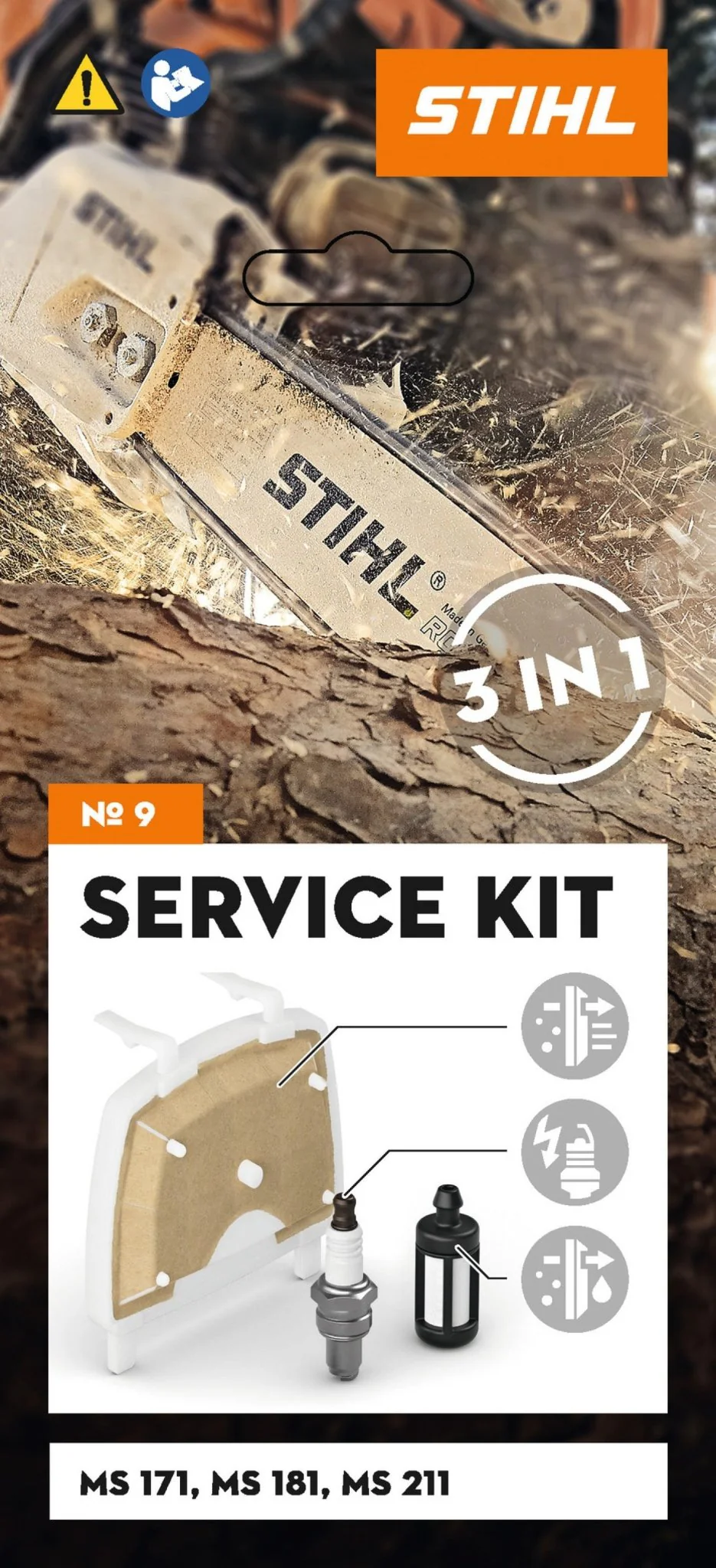 Stihl Service Kit 9: For MS 171, MS 181 and MS 211 petrol chainsaws - Image 2