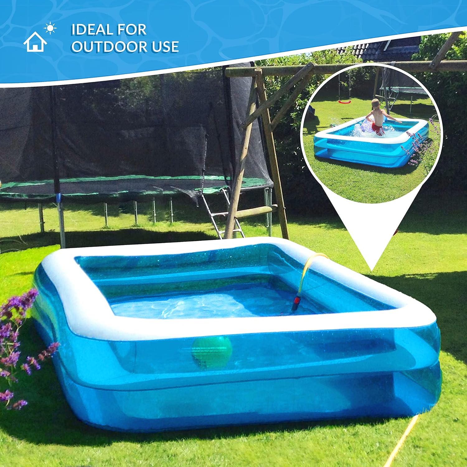SunClub Extra Large Inflatable Family Pool – 3m - Image 6