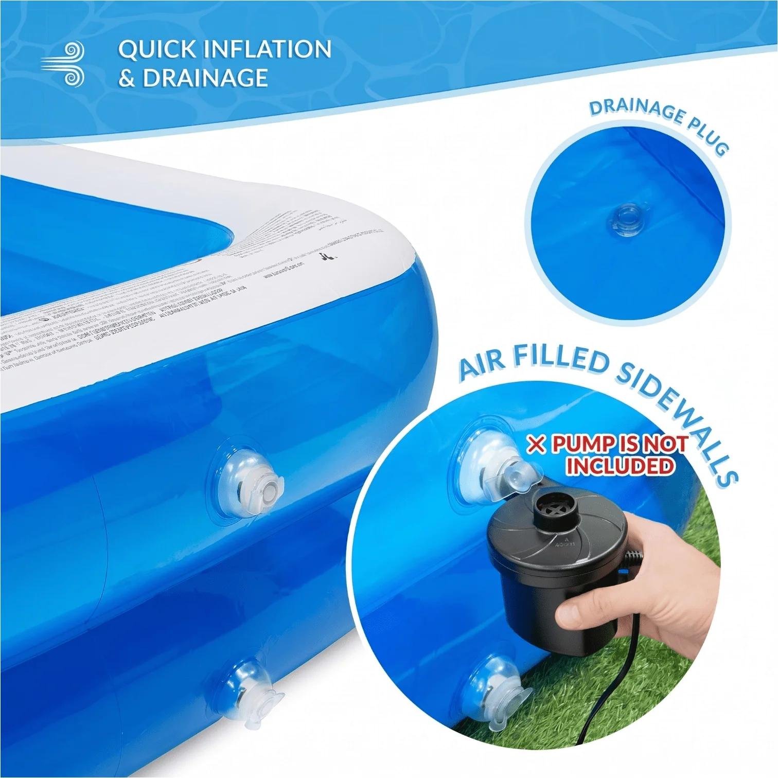SunClub Inflatable Family Size Pool – 2m - Image 3