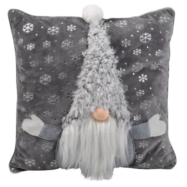 Super Furry Gonk Cushion - Grey - Image 2