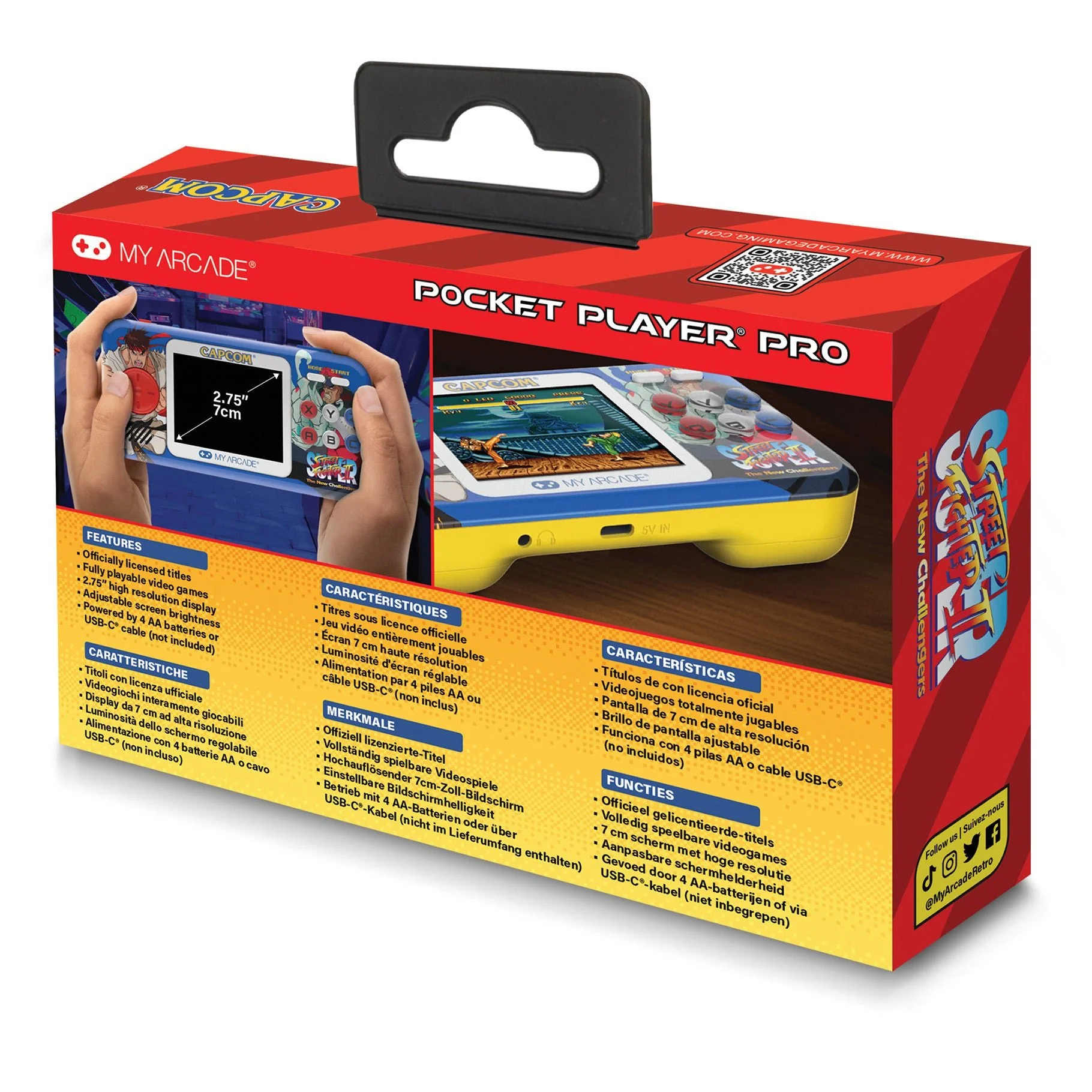 Super Street Fighter II Pocket Player Pro Portable Gaming System (2 Games In 1) - Image 8