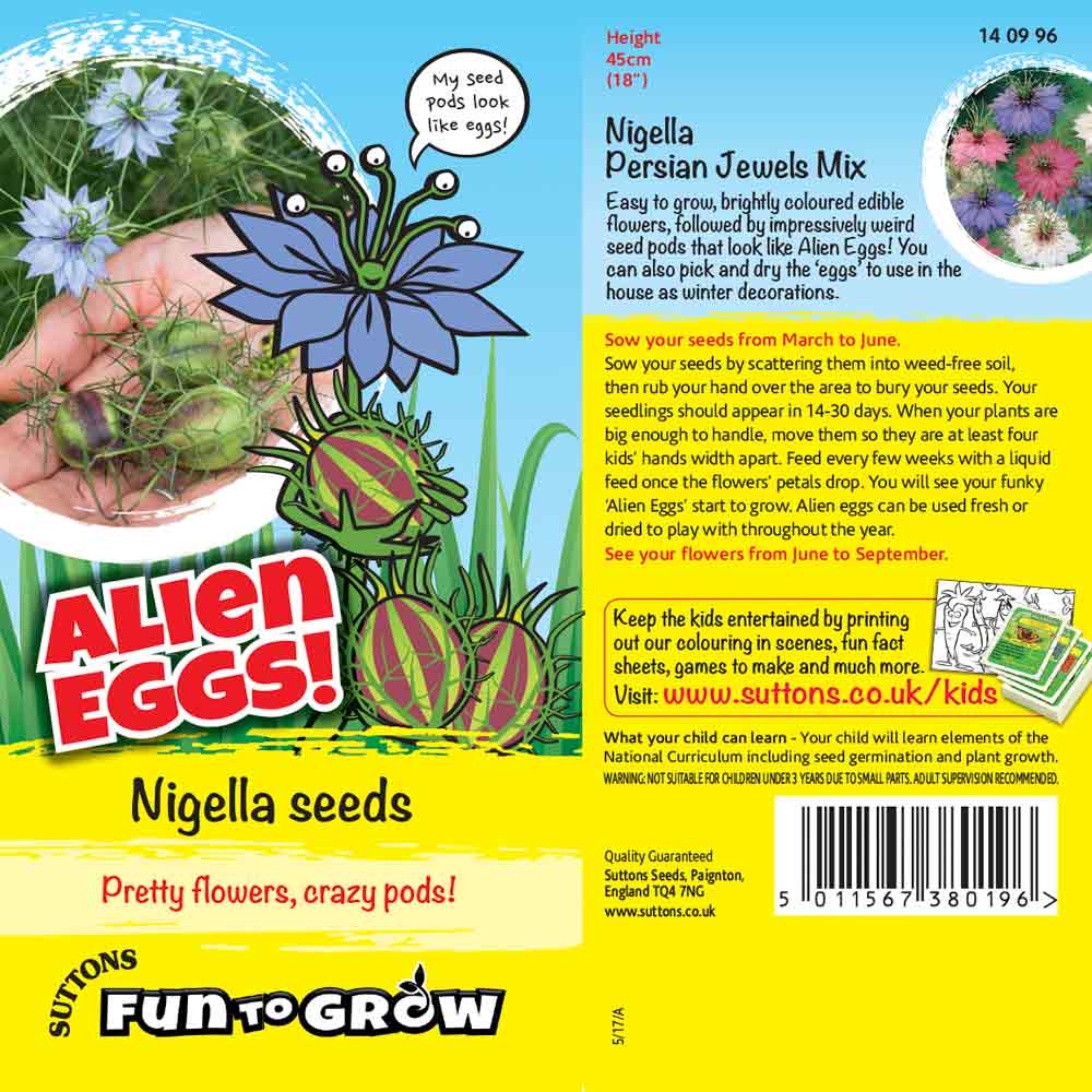 Suttons Alien Eggs (Nigella Persian Jewel) Ftg - Image 2