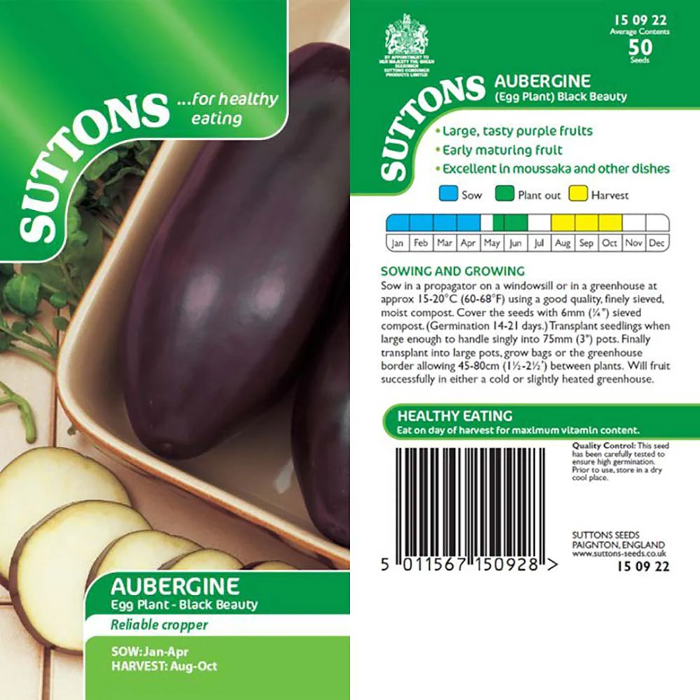 Suttons Aubergine Black Beauty G150922 - Image 2