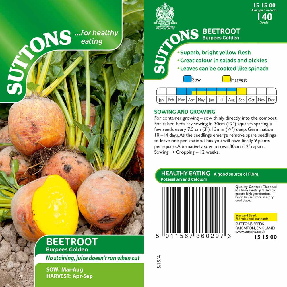 Suttons Beetroot Burpees Golden G151500