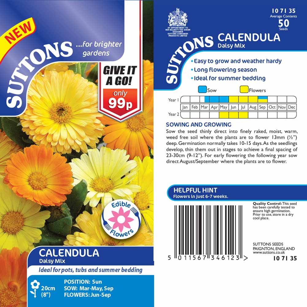 Suttons Calendula Daisy Mix