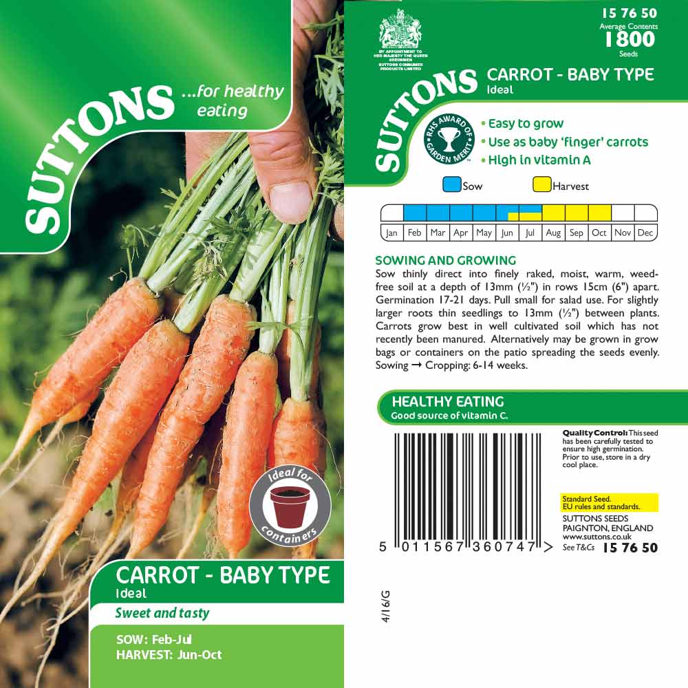 Suttons Carrot Ideal