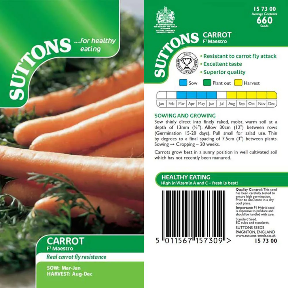 Suttons Carrot Maestro 157300 - Image 2