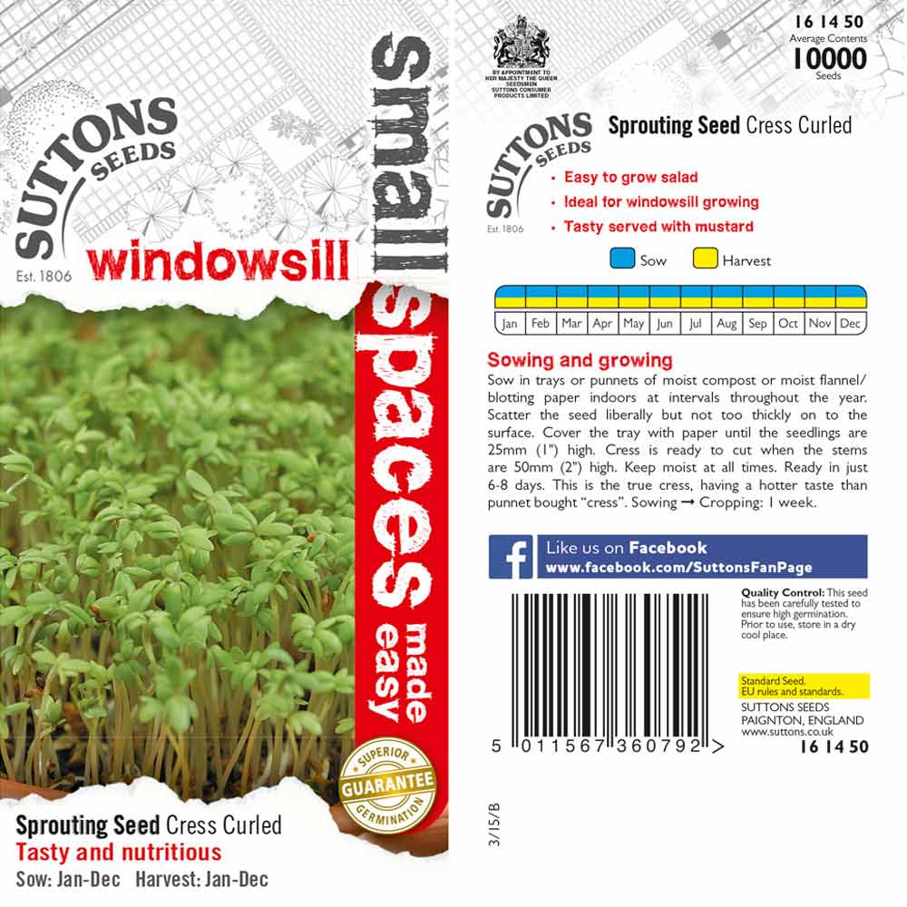 Suttons Cress Curled