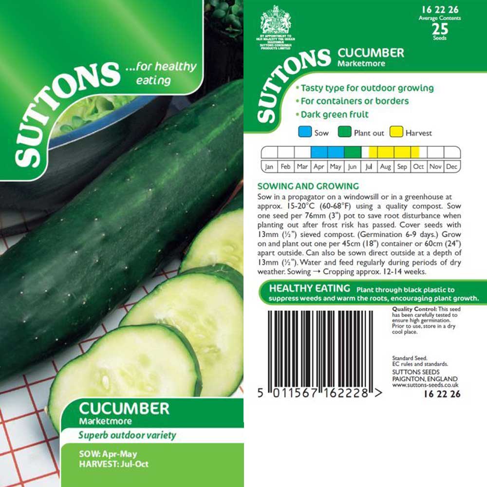 Suttons Cucumber Marketmore 162226 - Image 2