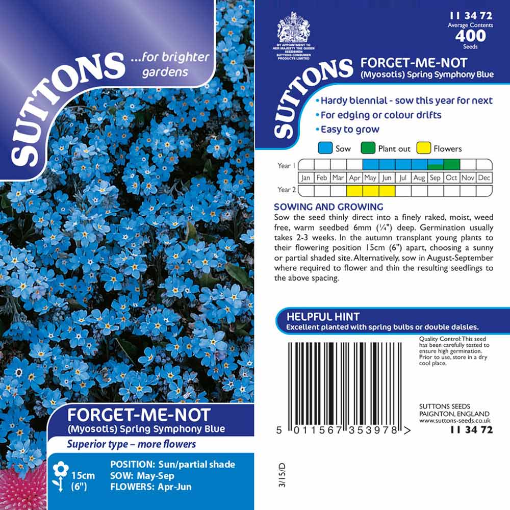 Suttons Forget-Me-Not Spring Symphony Blue