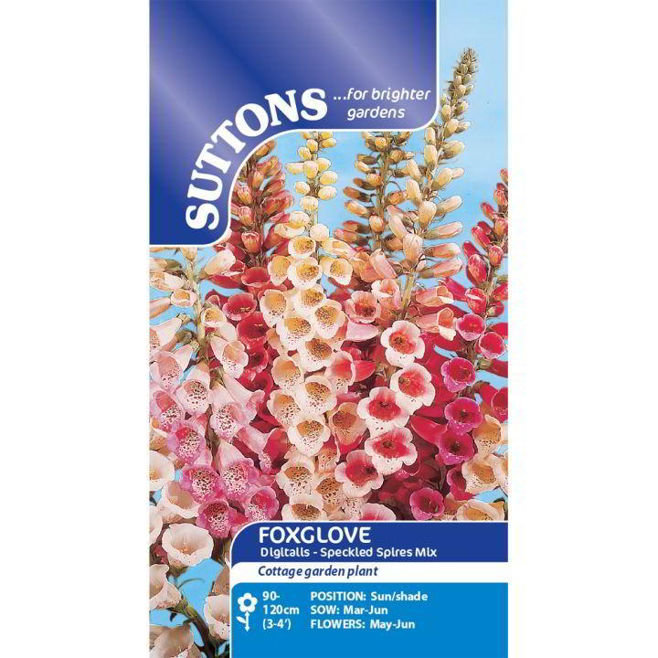 Suttons Foxglove Digitalis Speckled Spires Mix 113886