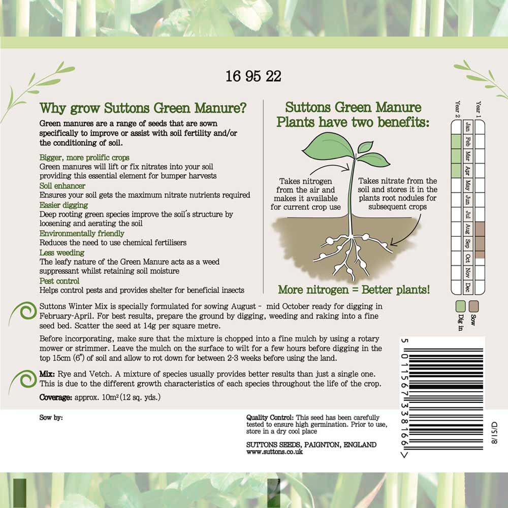 Suttons Green Manure Winter Mix - Image 2